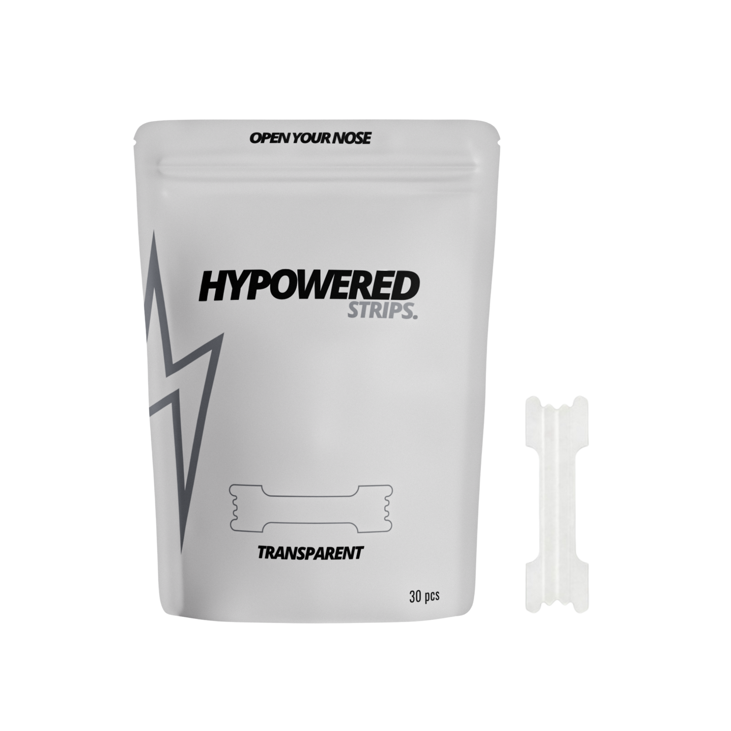 Hypowered neusstrips Transparant