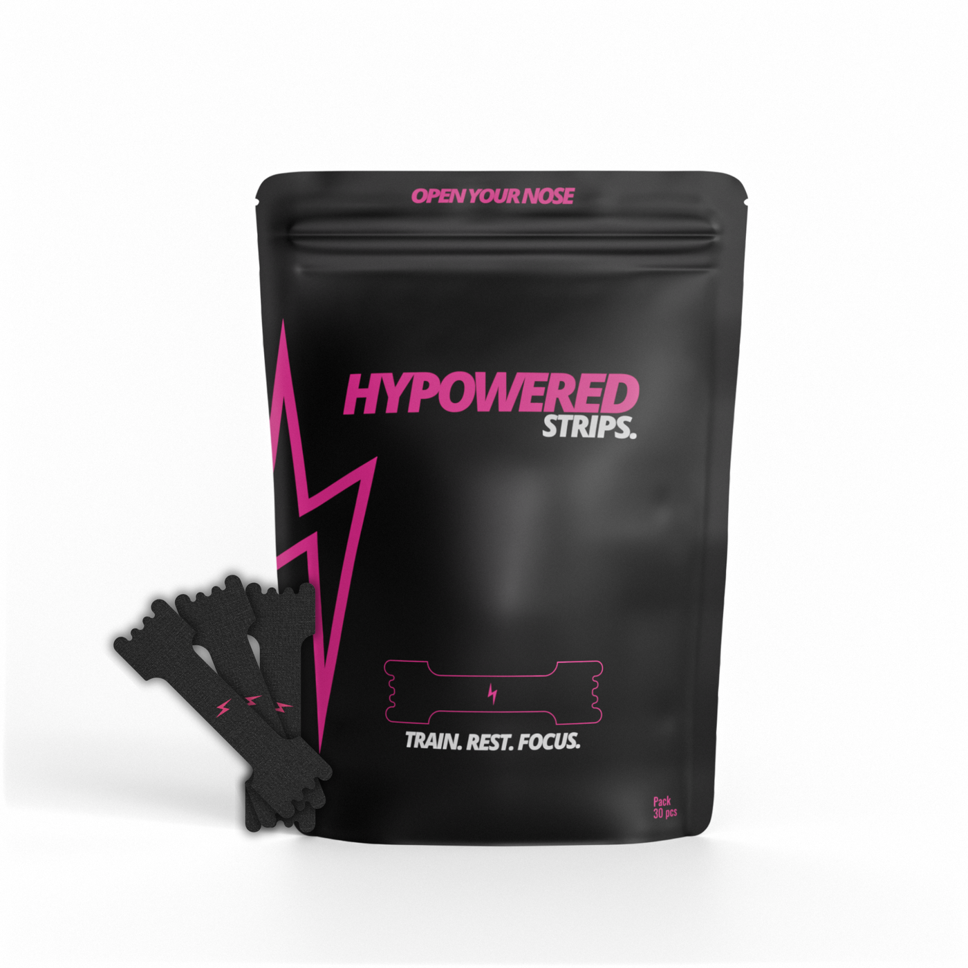 Hypowered Nasal Strips Black