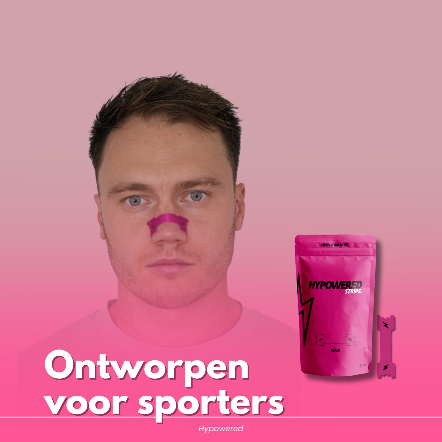 Hypowered neusstrips Roze