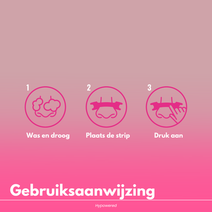 Hypowered neusstrips Roze