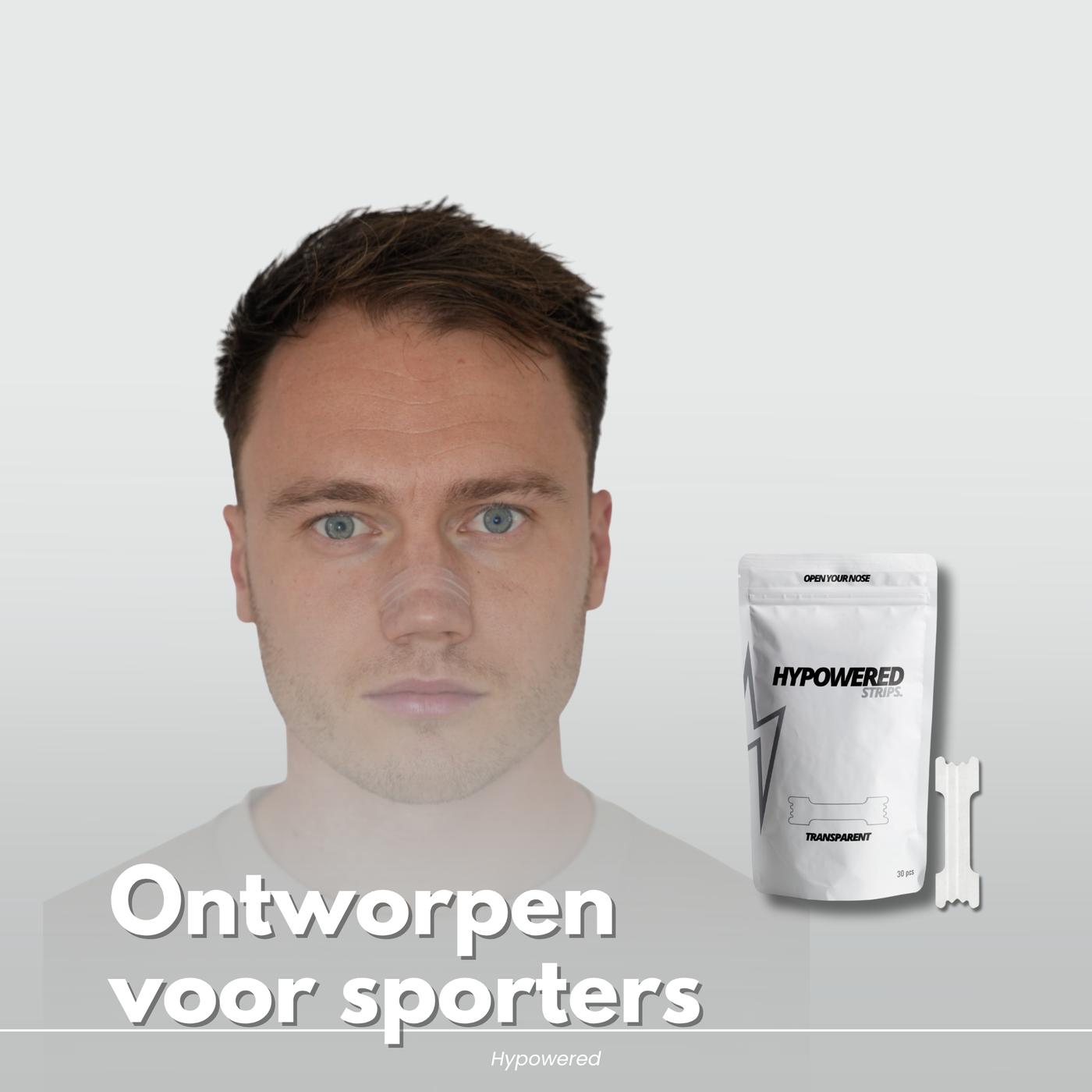 Hypowered Nasal Strips Transparent
