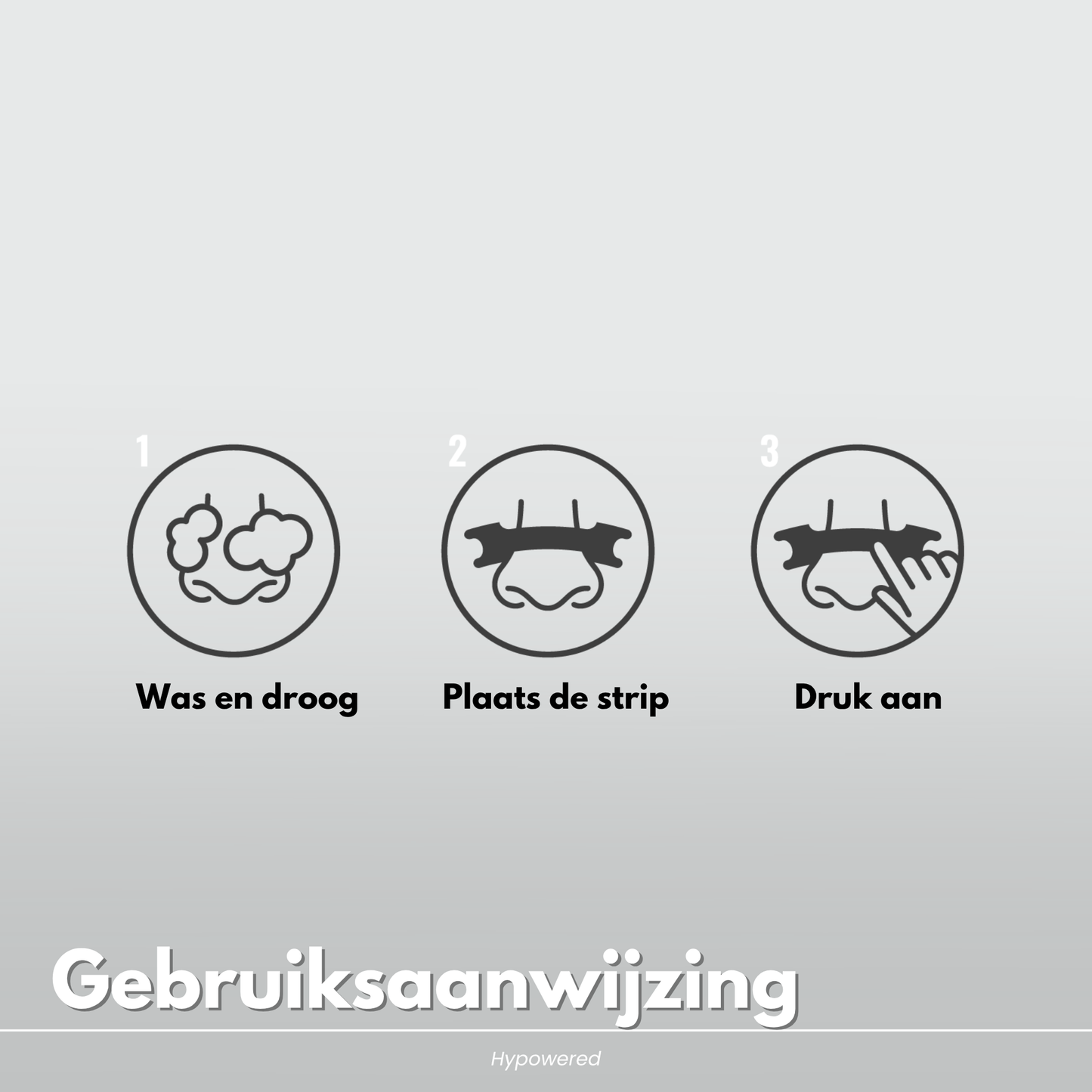 Hypowered neusstrips Transparant