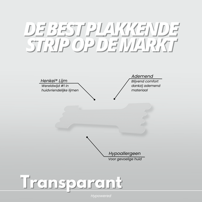 Hypowered neusstrips Transparant