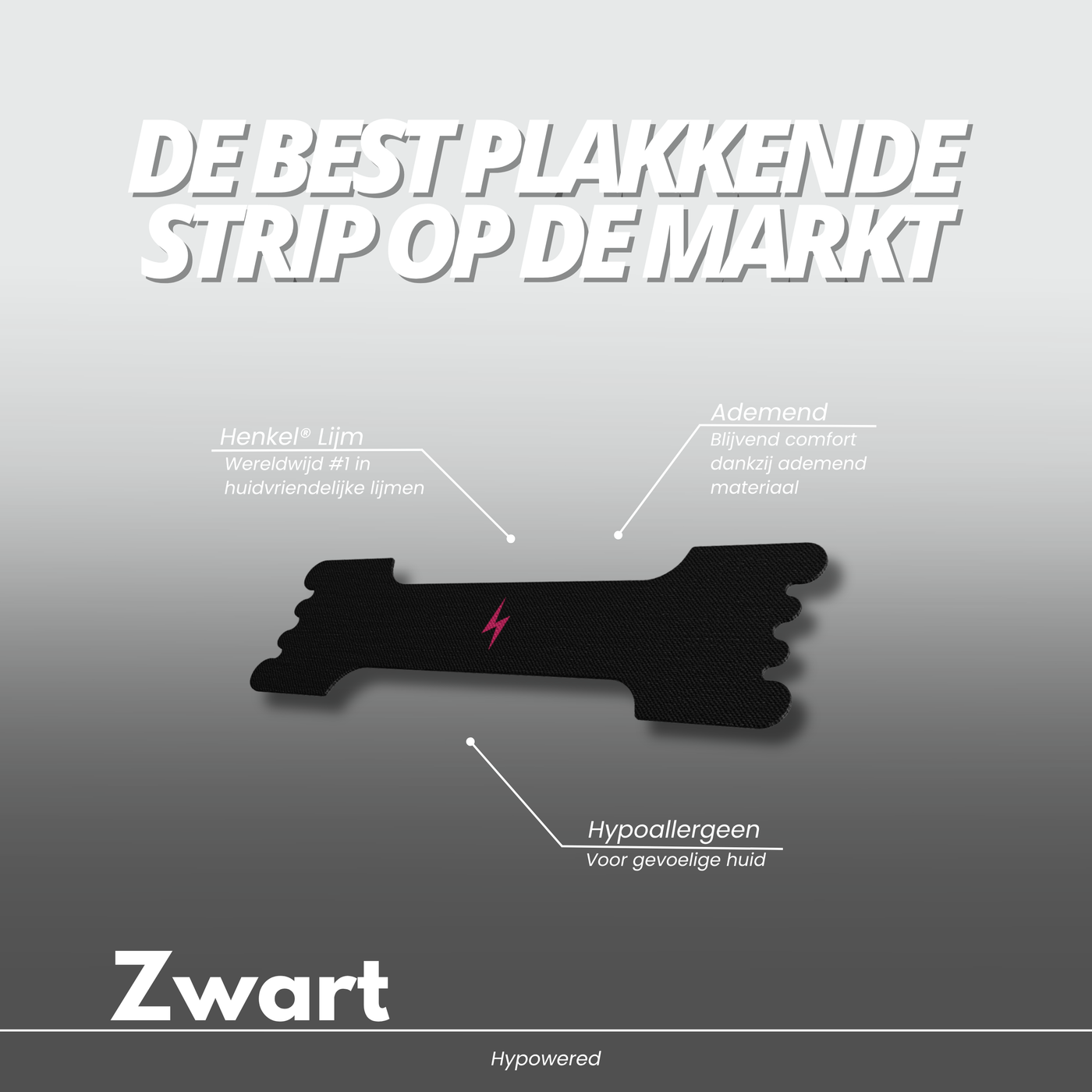 Hypowered Nasal Strips Black