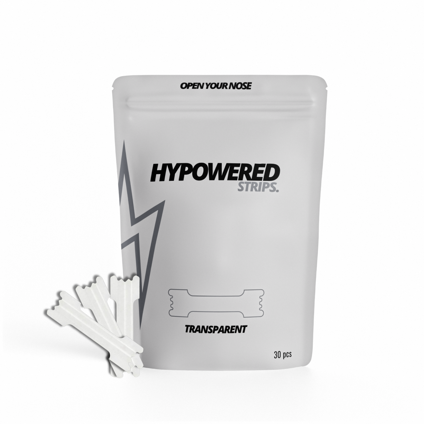Hypowered Nasal Strips Transparent
