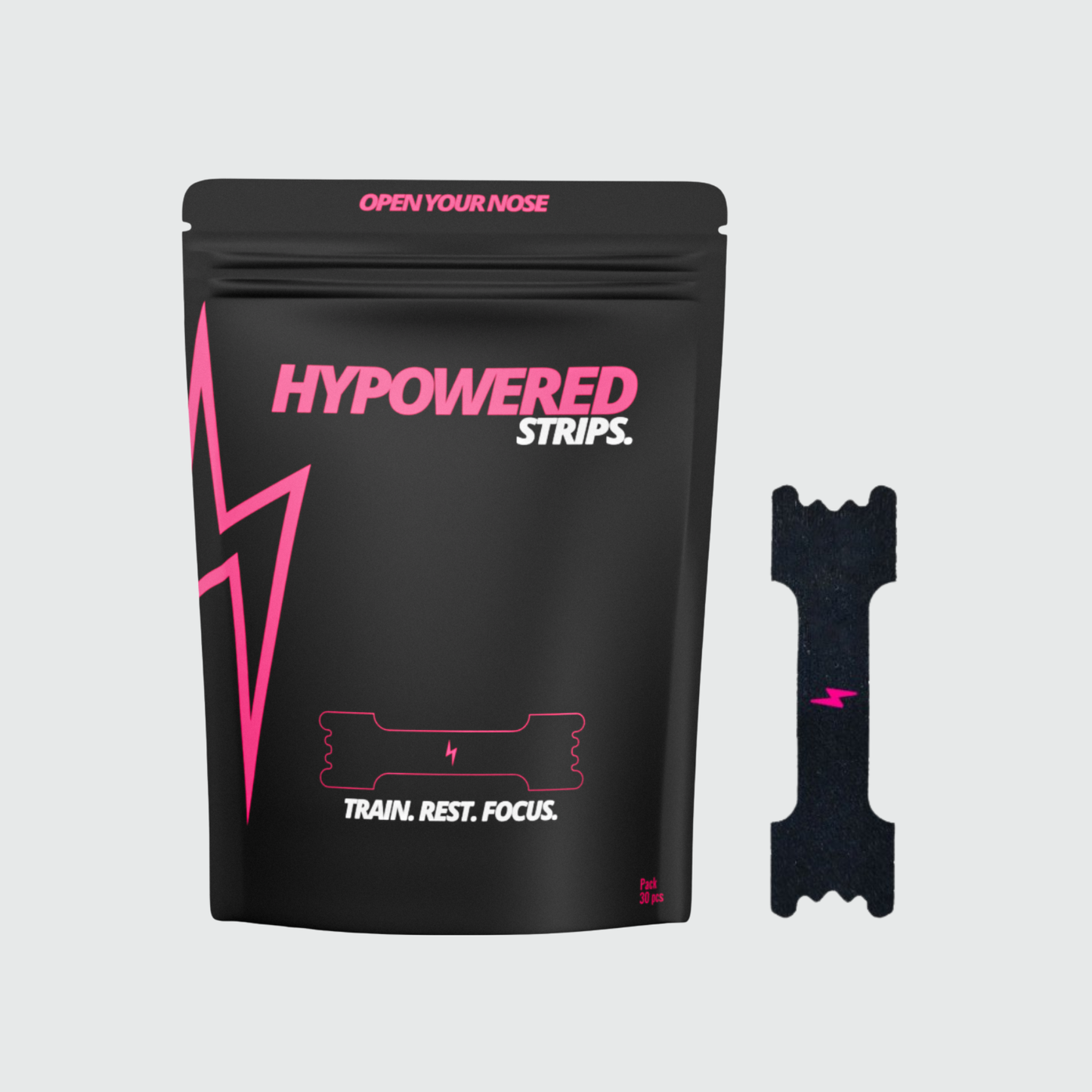 Hypowered neusstrips zwart